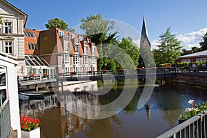 Germany, Lueneburg, River Ilmenau