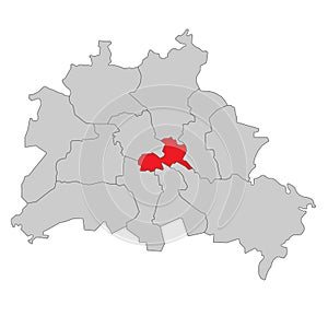 Germany - Map of Berlin - High Detailed