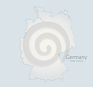 Germany map blue white paper 3D