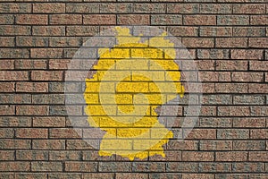 Germany map on brick wall