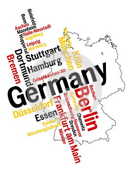 Germany map and cities