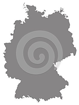 Germany map - country in central-western Europe