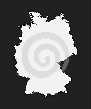 Germany map, Europe country map vector template