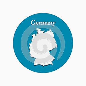 Germany map, Europe country map vector template