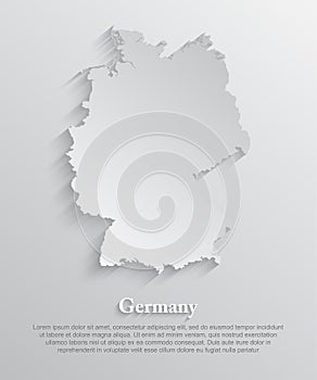 Germany map, Europe country map vector template