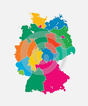 Germany map, Europe country map vector template