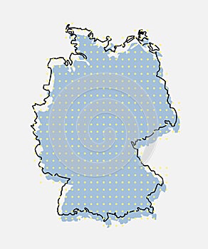 Germany map, Europe country map, vector template