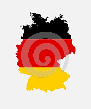 Germany map flag, Europe country vector template