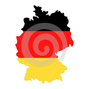 Germany Map Flag Fill Background - Vector illustation