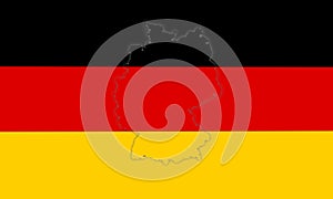 Germany map and flag illustration