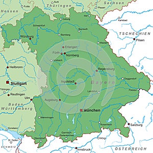 Germany - Map of Germany - `Bayern` - high detailed photo