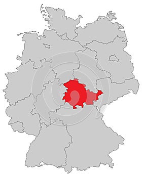 Germany - Map of Germany - `Thuringen` - high detailed photo