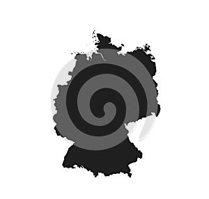 Germany map icon. black silhouette vector isolated image Europe country