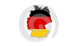 Germany map illustration country cartography on white background