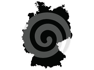 Germany Map silhouette vector art
