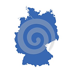 Germany Map on white background. Flat vector