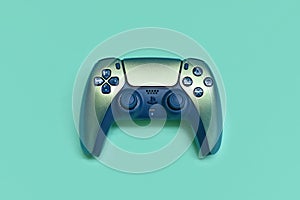 Germany - Sony DualSense Wireless Playstation 5 Controller in Chroma Teal color on turquoise background