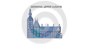 Germany, Muskauer Parki tourism landmarks, vector city travel illustration photo