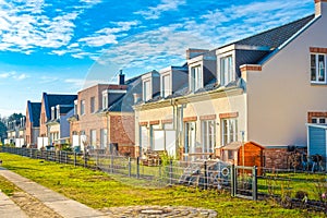 newly built houses in rows