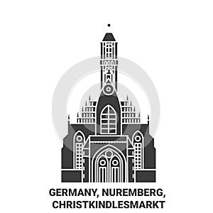 Germany, Nuremberg, Christkindlesmarkt travel landmark vector illustration photo
