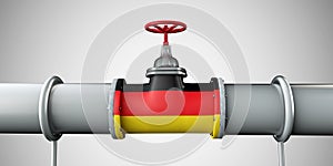 Germany oil and gas fuel pipeline. Oil industry concept. 3D Rendering