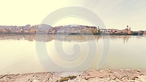 Germany Passau bishop fortress along Rhine river and Danube river