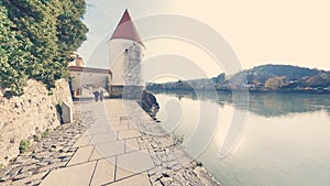 Germany Passau bishop fortress along Rhine river and Danube river