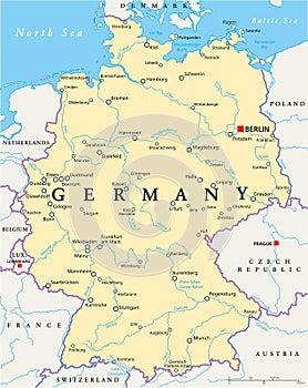 Alemania mapa político 