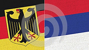 Germany and Republika Srpska Flag - Fabric Texture