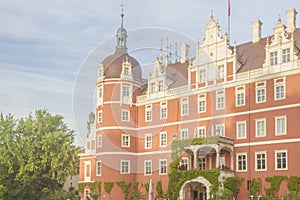 Germany, Saxony, Bad Muskau, Muskauer Park, Pueckler Castle in Summer