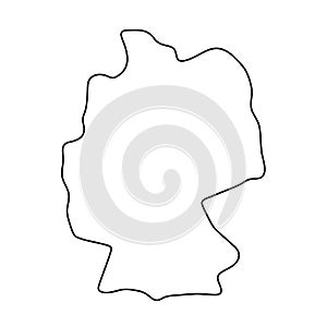 Germany simplified vector outline map