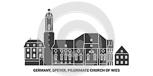 Germany, Speyer, Pilgrimate Church Of Wies travel landmark vector illustration photo