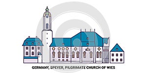 Germany, Speyer, Pilgrimate Church Of Wies travel landmark vector illustration photo