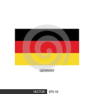 Germany square flag on white background and specify is vector eps10