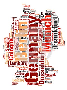 Germany top travel destinations word cloud