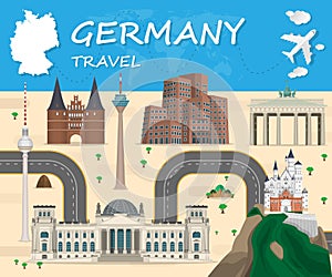 Germany travel background Landmark Global Travel And Journey