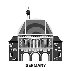 Germany travel landmark vector illustration