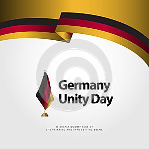 Germany Unity Day Flag Vector Template Design Illustration