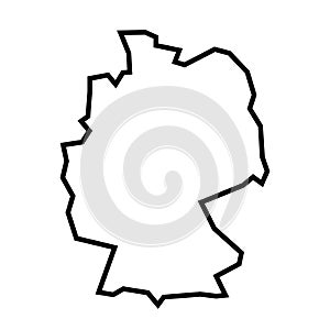 Germany vector country map thick outline icon