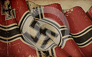 Germanys War Ensign 1938-1945 old Newspaper Background