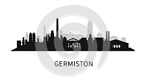 Germiston Silhouette Skyline Vector Black