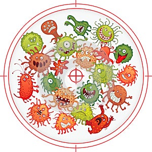 Germs and bacteria at gunpoint