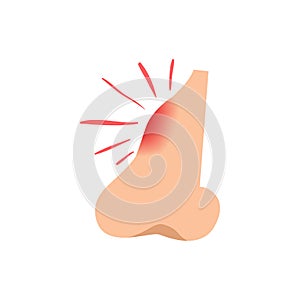 Germs in the nasopharynx cartoon icon