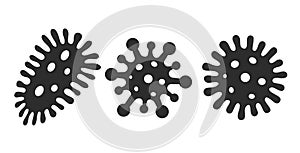Germs, viruses and microbes vector icon
