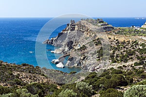 Gerontas beach at Milos island, Cyclades, Greece