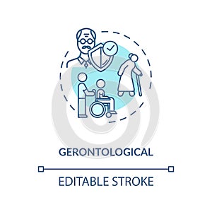 Gerontology concept icon