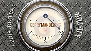 Gerrymandering and Redistricting that is hitting a full scale, showing a very high level of gerrymandering photo