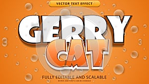 gery cat text effect editable eps file