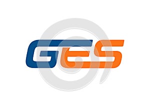 GES letter logo design vector