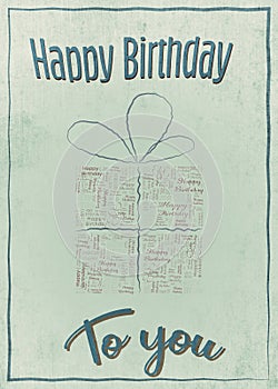 Happy Birthday Wishes Card Illustration photo